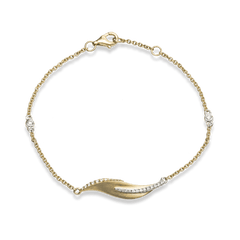 Fallen Leaves Bracelet in 18k Gold with Diamonds LB2282_WHITE_18K_X