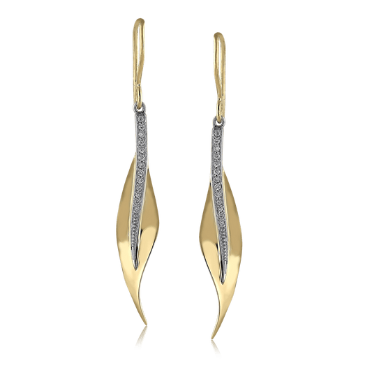 Fallen Leaves Drop Earrings in 18k Gold with Diamonds DE117_WHITE_18K_X_WHITE