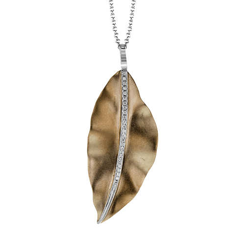 Fallen Leaves Pendant Necklace in 18K Gold with Diamonds LP4521-Y_WHITE_18K_X_2T