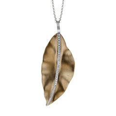 Fallen Leaves Pendant Necklace in 18K Gold with Diamonds LP4521-Y_WHITE_18K_X_2T