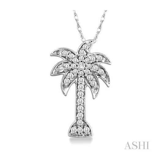 ASHI Palm Tree Diamond Fashion Pendant 63786PPFXPDWG