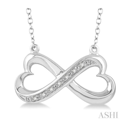 ASHI Silver Infinity Heart Shape Diamond Fashion Pendant 87839PPSSSLPD