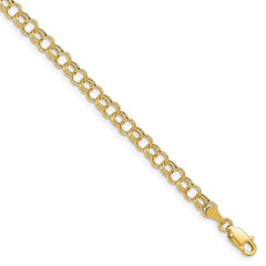 Quality Gold 14k Hollow Double Link Charm Bracelet DO540