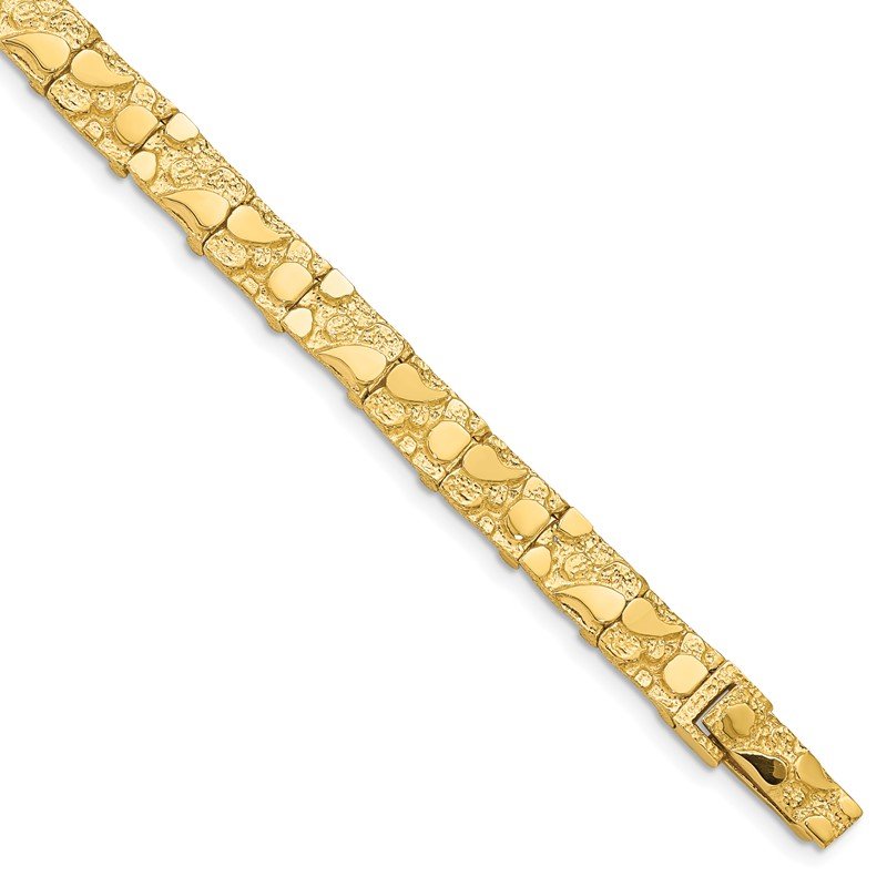 Quality Gold 14k 7.00mm Nugget Bracelet NB7