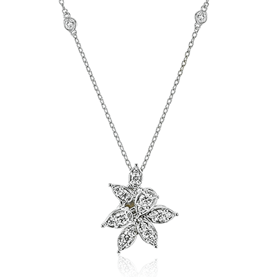 Fiore Pendant Necklace in 18k Gold with Diamonds LP4673_WHITE_18K_X