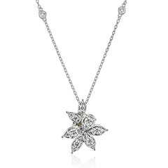 Fiore Pendant Necklace in 18k Gold with Diamonds LP4673_WHITE_18K_X