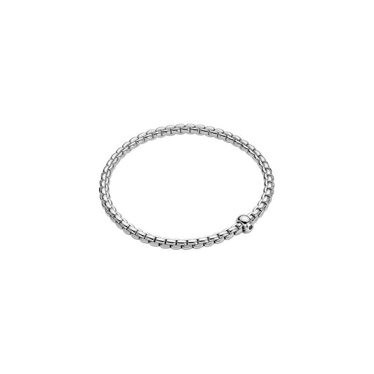 Fope Eka 18ct White Gold 0.01ct Black Diamond Flexible Bracelet 01M01BX_BN_B_XBX_0XS