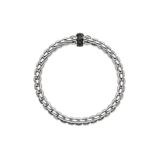 Fope Eka Tiny 18ct White Gold 0.54ct Black Diamond Bracelet 70405BX_PN_B_X1X_0XS