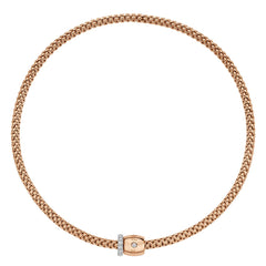 Fope Solo 18ct Rose Gold 0.47ct Diamond 40cm Necklace 62606CX_PB