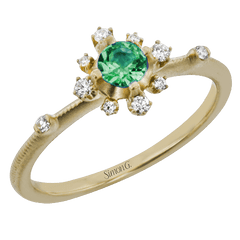 Garden Gemstone Ring In 18k Gold with Diamonds LR2250 WHITE 18K X