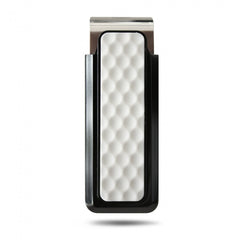 MClip Black Anodized White Golf Ball Money Clip GO-BKA-WHGB