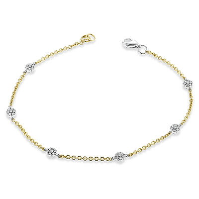 Harmonie Bracelet in 18K Gold with Diamonds CB134 WHITE 18K X