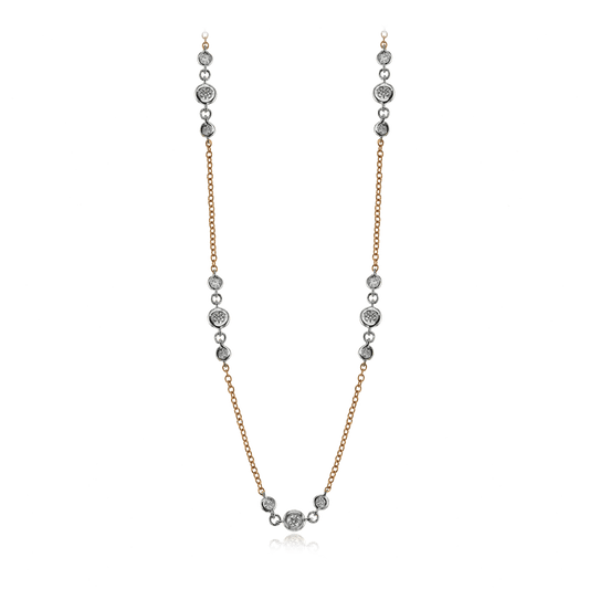 Simon G. Fashion Harmonie Necklace in 18k Gold with Diamonds CH112 WHITE 18K X