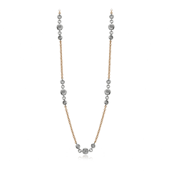 Simon G. Fashion Harmonie Necklace in 18k Gold with Diamonds CH112 WHITE 18K X