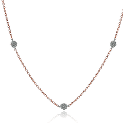 Simon G. Fashion Harmonie Necklace in 18k Gold with Diamonds CH119 WHITE 18K X