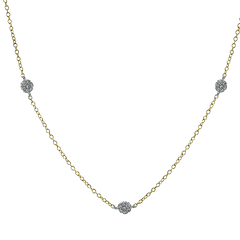 Simon G. Fashion Harmonie Necklace in 18k Gold with Diamonds CH119 WHITE 18K X