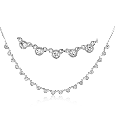 Simon G. Fashion Harmonie Necklace in 18k Gold with Diamonds LP4668_WHITE_18K_X_WHITE