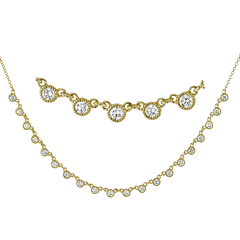 Simon G. Fashion Harmonie Necklace in 18k Gold with Diamonds LP4668_WHITE_18K_X_WHITE