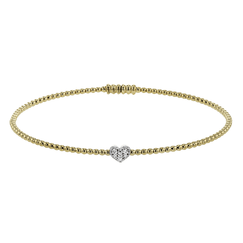 Heart Bangle in 18k Gold with Diamonds LB2522-Y WHITE 18K X 2T WHITE