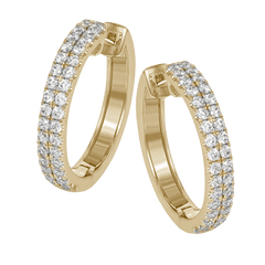 Hoop Earrings in 18K Gold with Diamonds ER371-Y_WHITE_18K_X_YELLOW