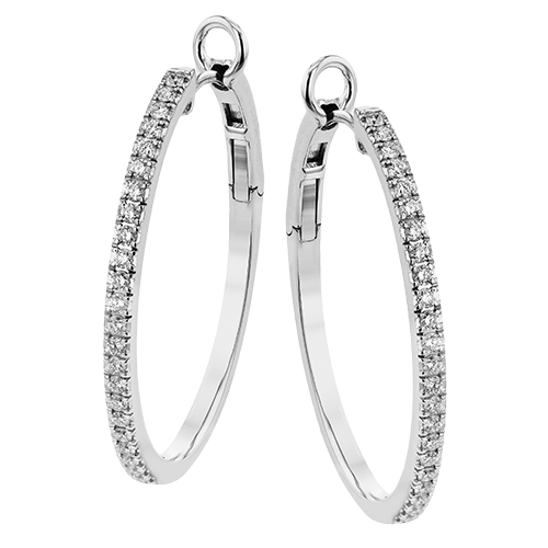 Hoop Earrings in 18k Gold with Diamonds LE4615 WHITE 18K X WHITE