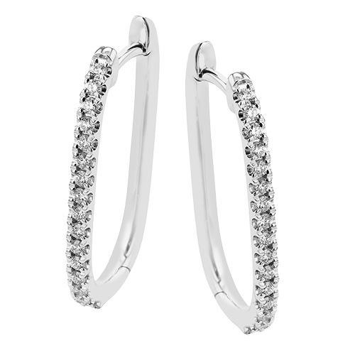 Hoop Earrings in 18k Gold with Diamonds LE4617 WHITE 18K X WHITE