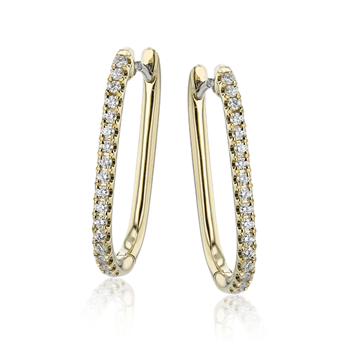 Hoop Earrings in 18k Gold with Diamonds LE4617 WHITE 18K X WHITE