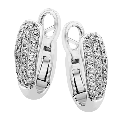 Hoop Earrings in 18k Gold with Diamonds LE4619 WHITE 18K X WHITE