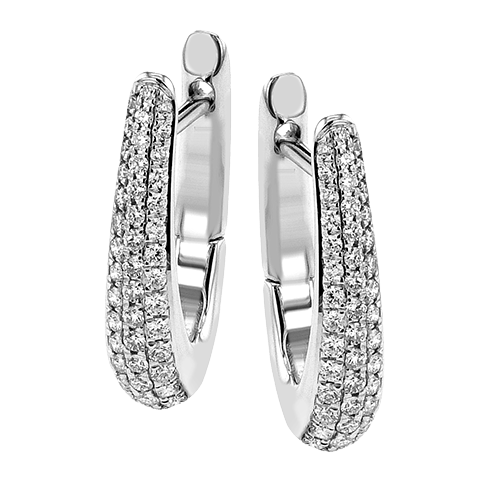 Hoop Earrings in 18k Gold with Diamonds LE4620 WHITE 18K X WHITE