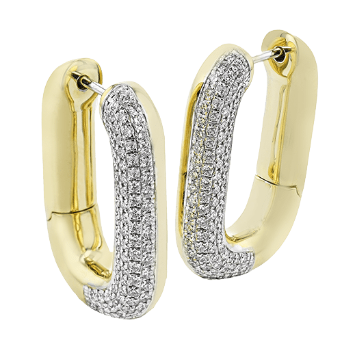 Hoop Earrings in 18k Gold with Diamonds LE4640 WHITE 18K X 2T