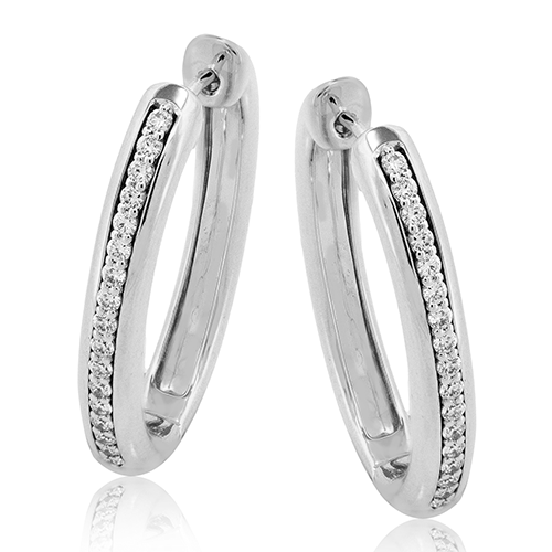 Hoop Earrings in 18k Gold with Diamonds LE4699 WHITE 18K X 2T