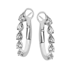 Hoop Earrings in 18k Gold with Diamonds LE4952 WHITE 18K X WHITE