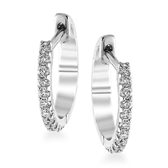 Hoop Earrings in 18k Gold with Diamonds ME1505 WHITE 18K X