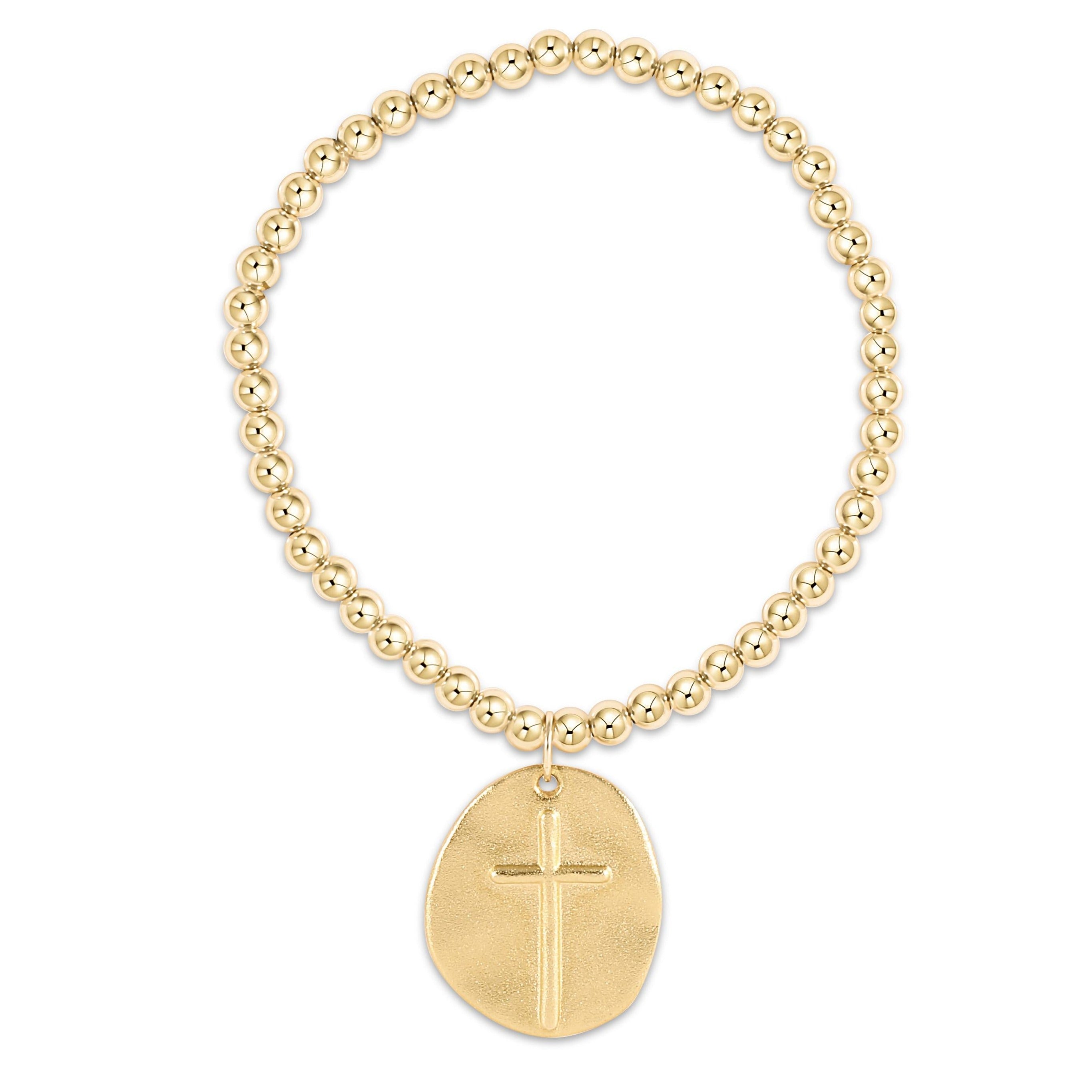 Enewton Classic Gold 4mm Bead Bracelet - Inspire Gold Charm BCLG4INSG