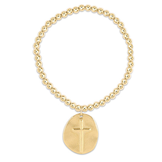 Enewton Classic Gold 4mm Bead Bracelet - Inspire Gold Charm BCLG4INSG
