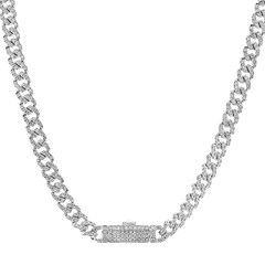 Simon G. Fashion Lock Necklace in 14k Gold with Diamonds CN140 WHITE 14K X YELLOW