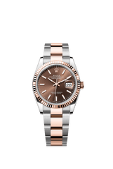 Rolex Oyster Perpetual Datejust 36 in Oystersteel and Everose gold features a chocolate dial and an Oyster bracelet 126231-Chocolate