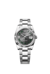 Rolex Oyster Perpetual Datejust 36 in Oystersteel and white gold features a slate dial and an Oyster bracelet 126234-Slate