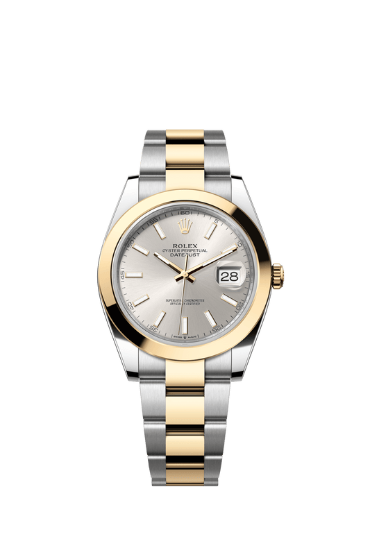 Rolex Oyster Perpetual Datejust 41 in Oystersteel and yellow gold features a silver dial and an Oyster bracelet 126303-Silver