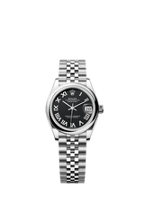 Rolex Oyster Perpetual Datejust 31 in Oystersteel features a bright black dial and a Jubilee bracelet 278240-Black 1