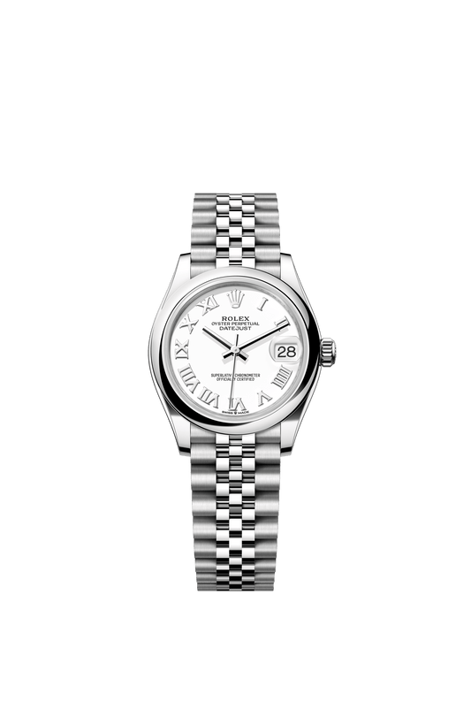 Rolex Oyster Perpetual Datejust 31 in Oystersteel features a white dial and a Jubilee bracelet 278240-White 1