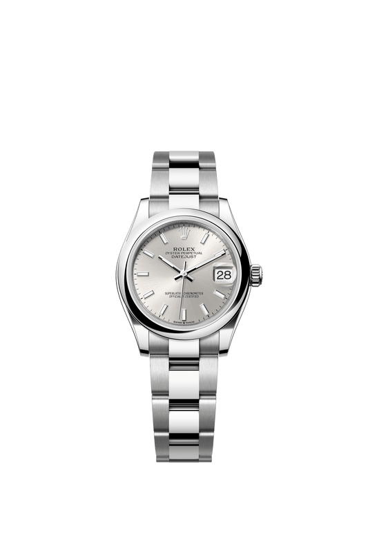 Rolex Oyster Perpetual Datejust 31 in Oystersteel features a silver dial and an Oyster bracelet 278240-Silver