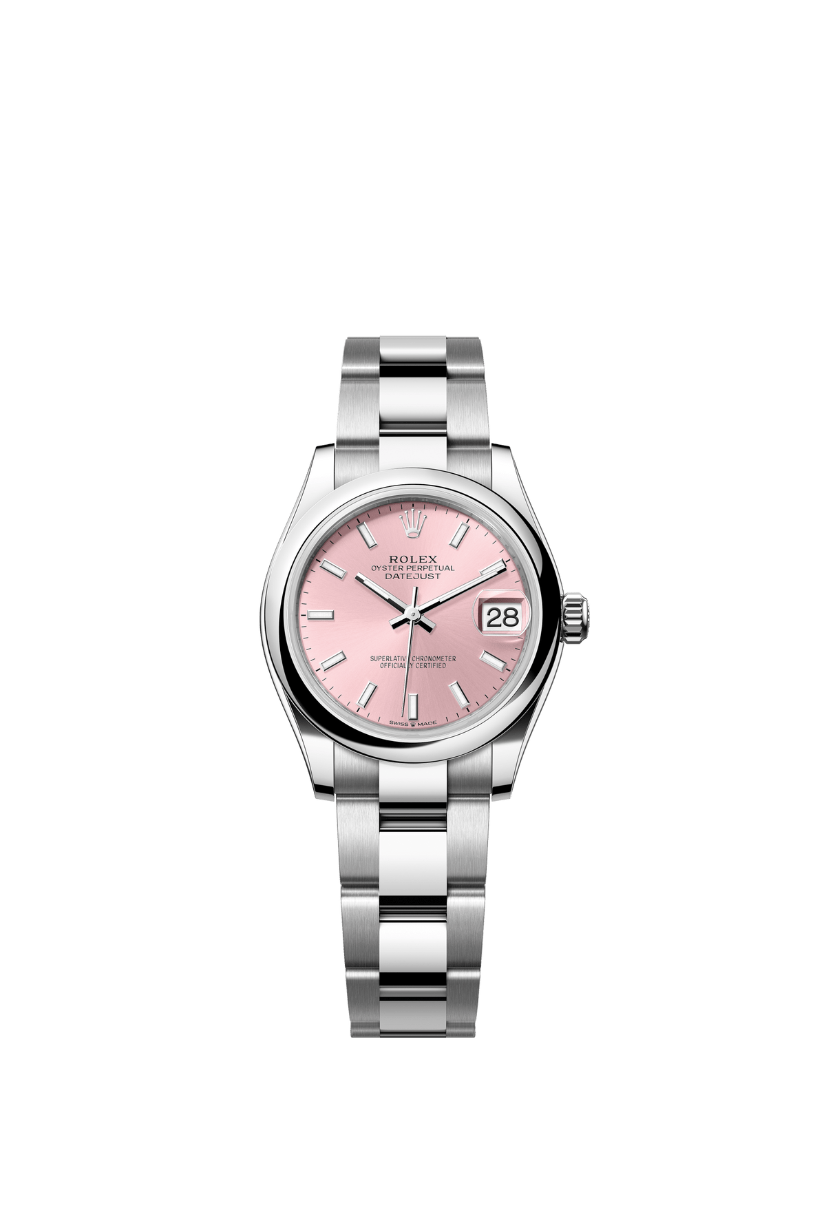 Rolex Oyster Perpetual Datejust 31 in Oystersteel features a pink dial and an Oyster bracelet 278240-Pink 1