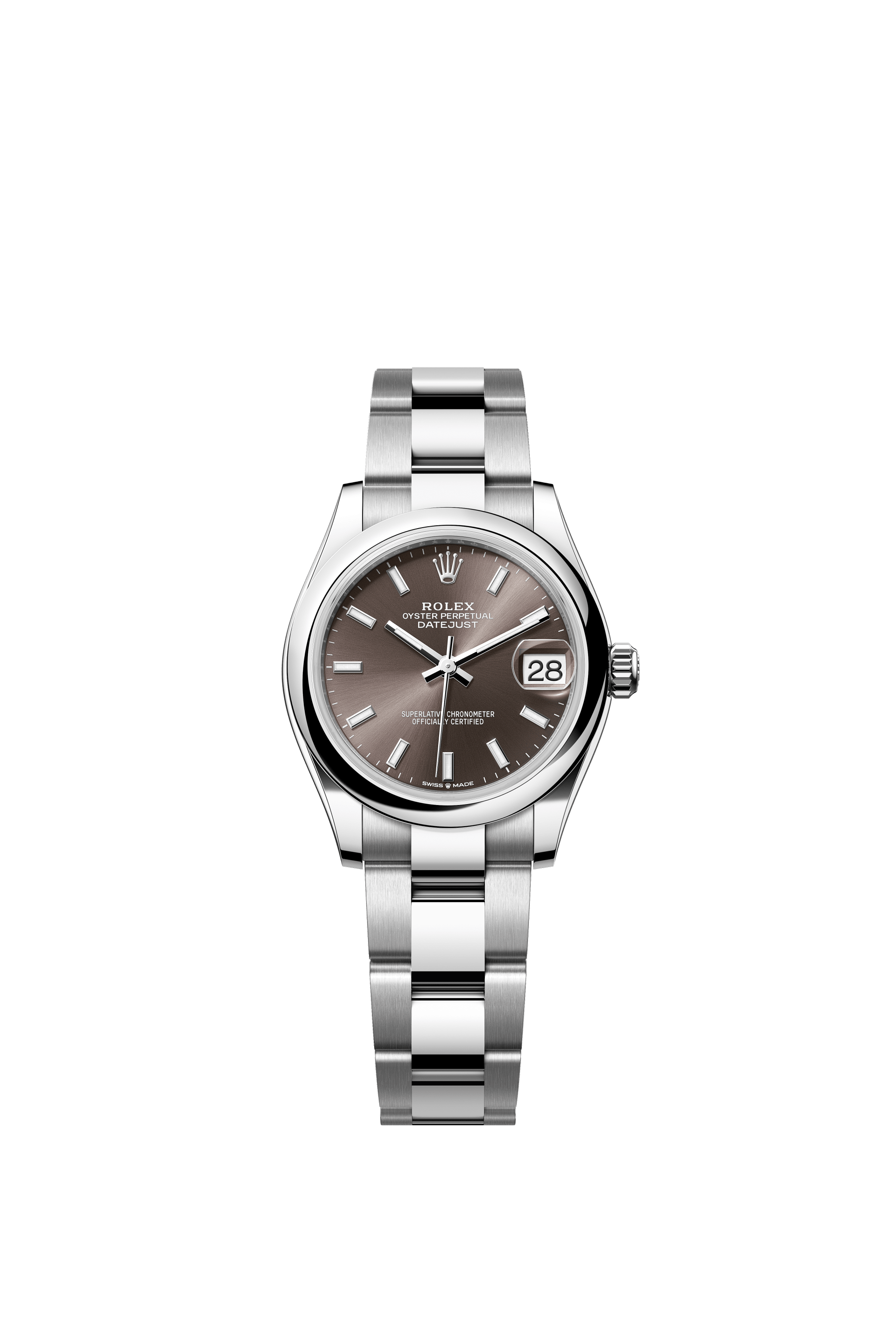 Rolex Oyster Perpetual Datejust 31 in Oystersteel features a dark grey dial and an Oyster bracelet 278240-Grey