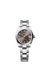 Rolex Oyster Perpetual Datejust 31 in Oystersteel features a dark grey dial and an Oyster bracelet 278240-Grey