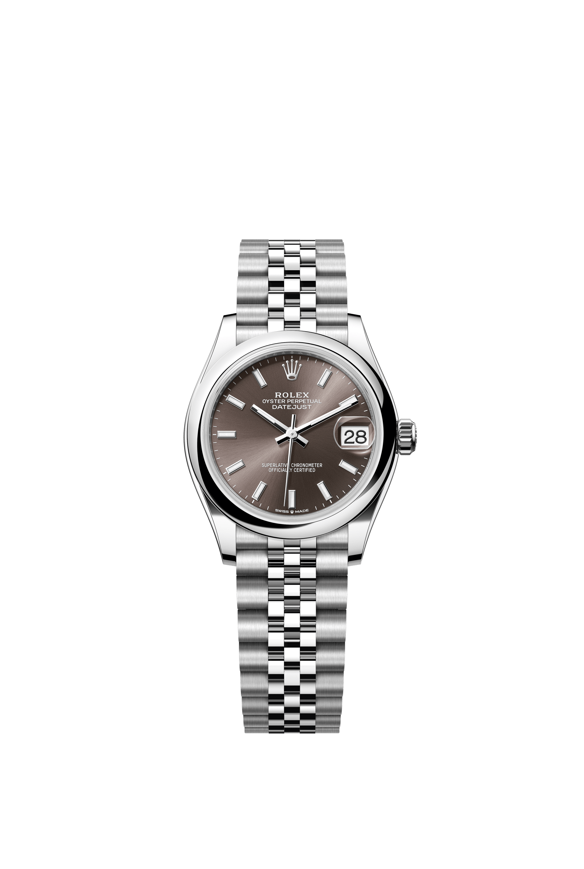 Rolex Oyster Perpetual Datejust 31 in Oystersteel features a dark grey dial and a Jubilee bracelet 278240-Grey 1