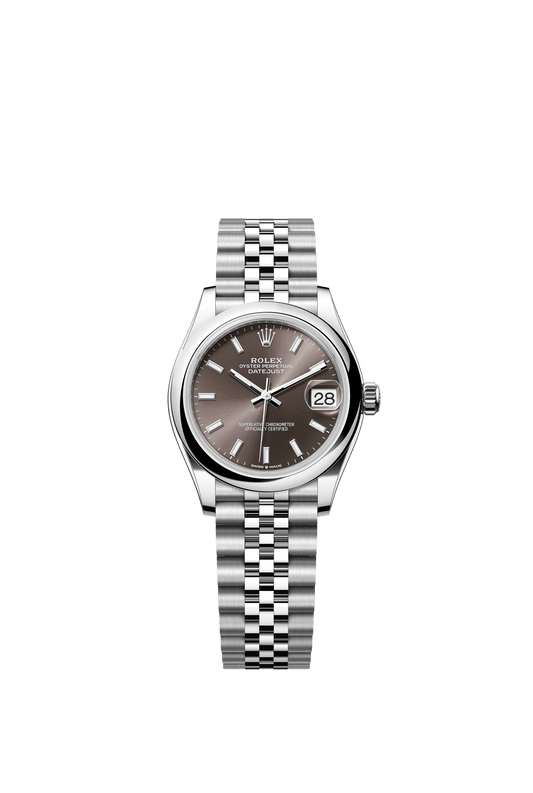 Rolex Oyster Perpetual Datejust 31 in Oystersteel features a dark grey dial and a Jubilee bracelet 278240-Grey 1