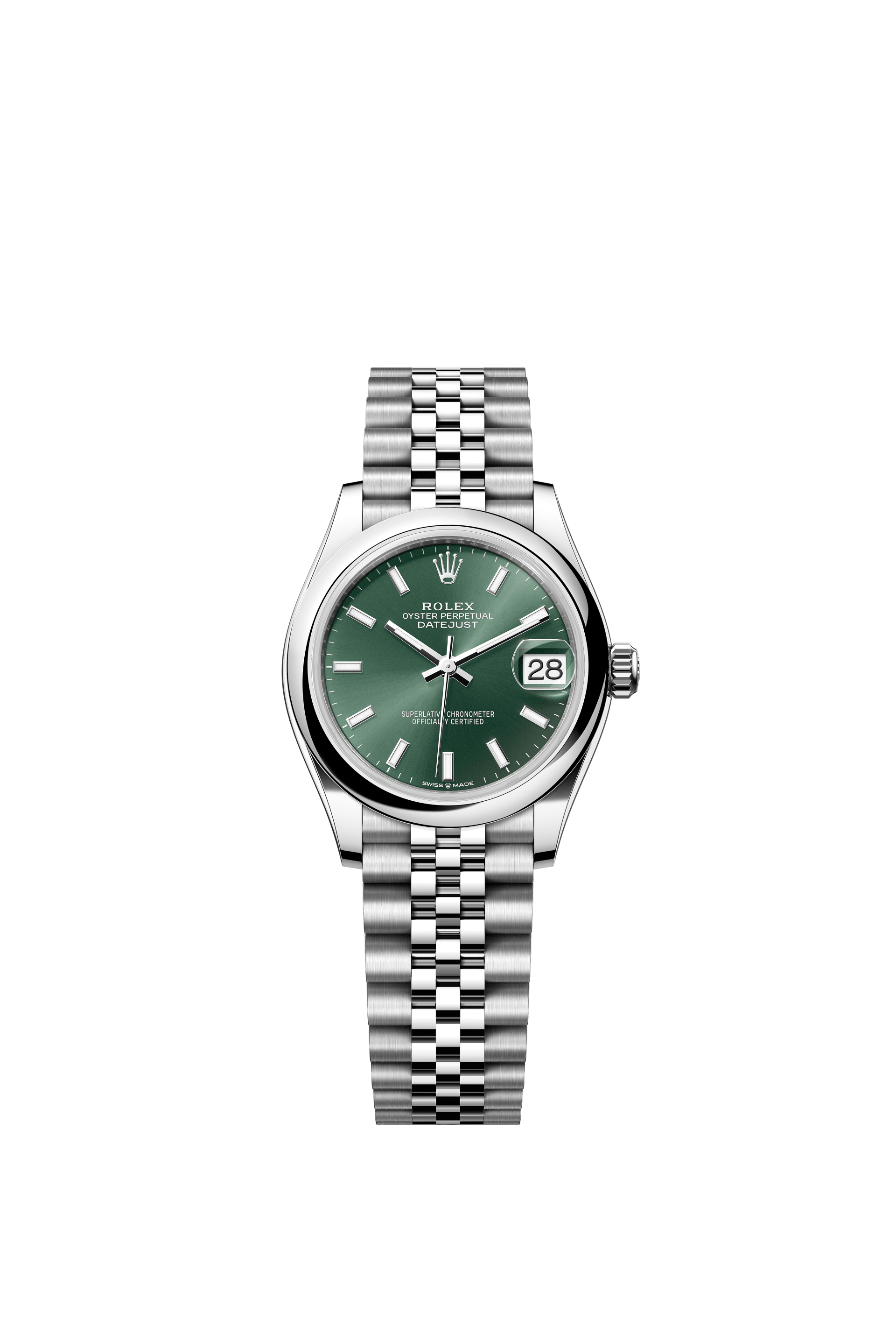 Rolex Oyster Perpetual Datejust 31 in Oystersteel features a mint green dial and a Jubilee bracelet 278240-Green 1