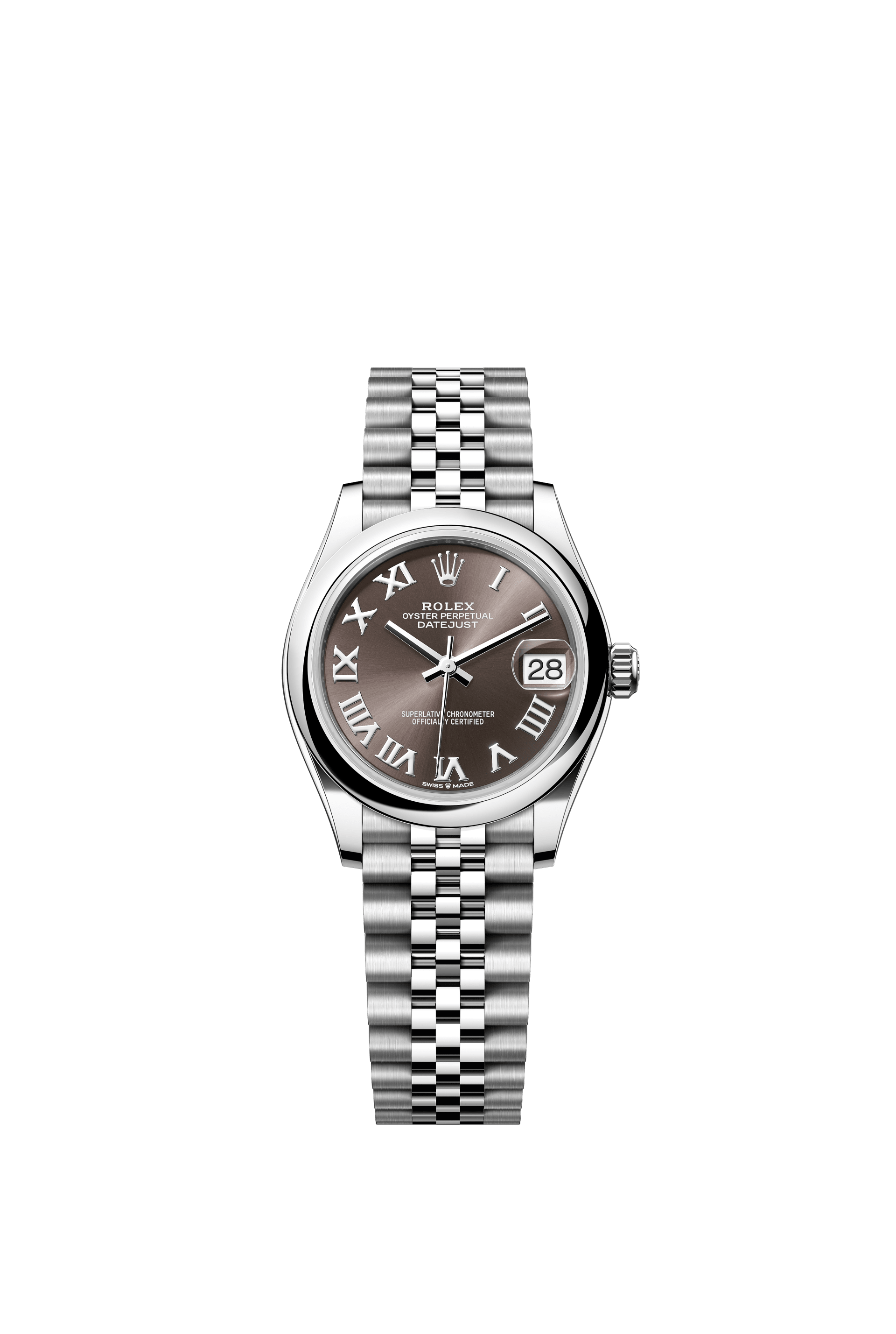 Rolex Oyster Perpetual Datejust 31 in Oystersteel features a dark grey dial and a Jubilee bracelet 278240-Grey 3