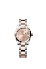 Rolex Oyster Perpetual Datejust 31 in Oystersteel and Everose gold features a rosé-colour dial and an Oyster bracelet 278241-Rose Gold